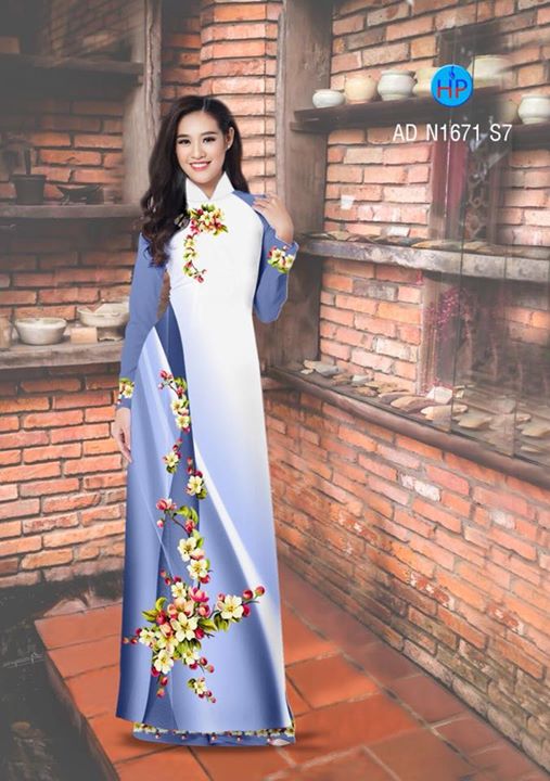 Vải áo dài Hoa in 3D AD N1671 31