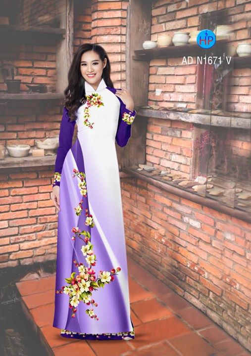Vải áo dài Hoa in 3D AD N1671 30