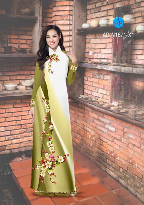 Vải áo dài Hoa in 3D AD N1671 32