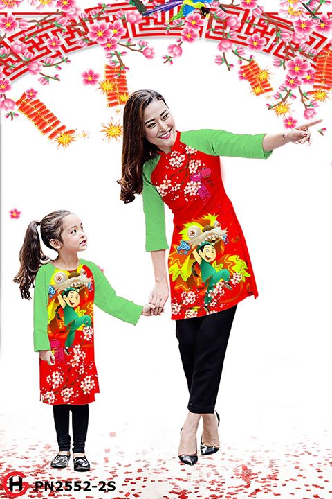 Vải áo dài BST "Cách Tân Đón Xuân Mẹ Và Bé" AD PN 2552 30