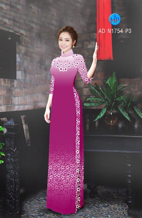 Vải áo dài Hoa xinh AD N1754 34