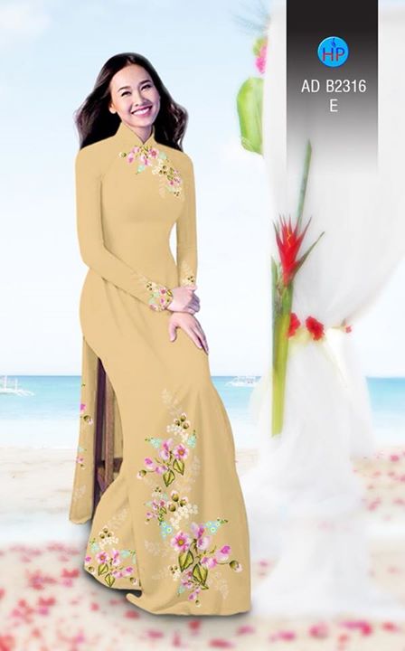 Vải áo dài Hoa in 3D AD B2361 30
