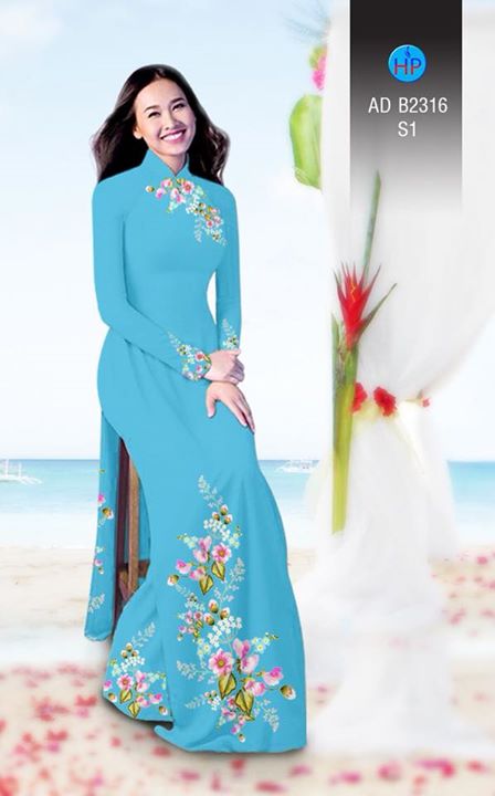 Vải áo dài Hoa in 3D AD B2361 32