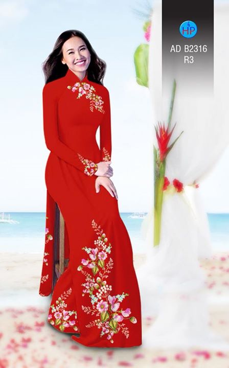 Vải áo dài Hoa in 3D AD B2361 34