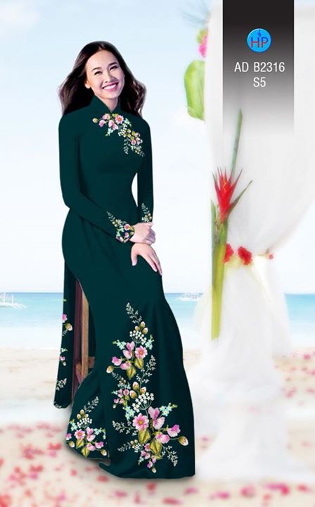 Vải áo dài Hoa in 3D AD B2361 37