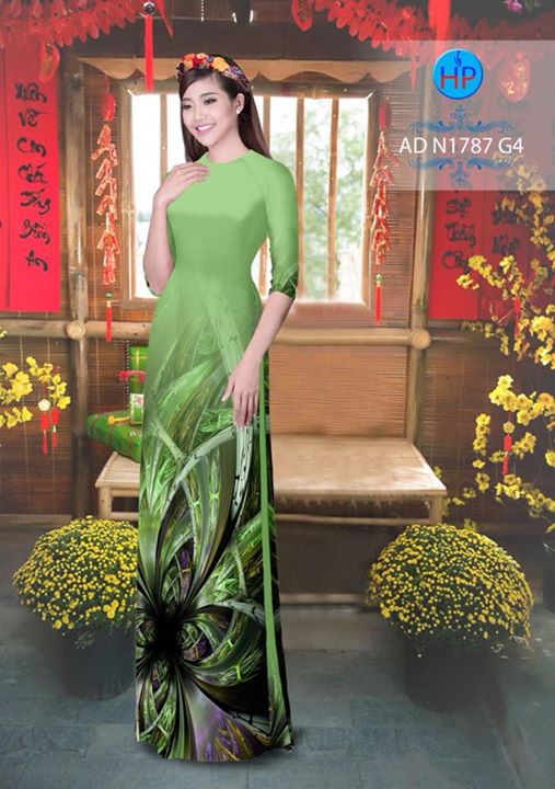 Vải áo dài Hoa ảo 3D AD N1787 28