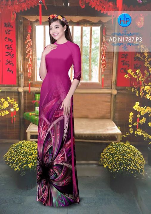 Vải áo dài Hoa ảo 3D AD N1787 29