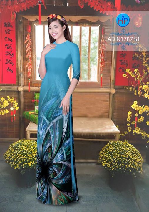 Vải áo dài Hoa ảo 3D AD N1787 30