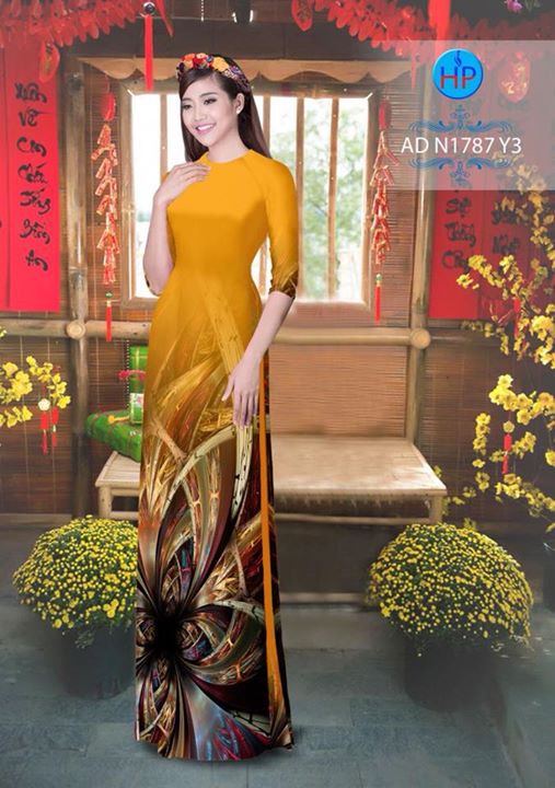 Vải áo dài Hoa ảo 3D AD N1787 32
