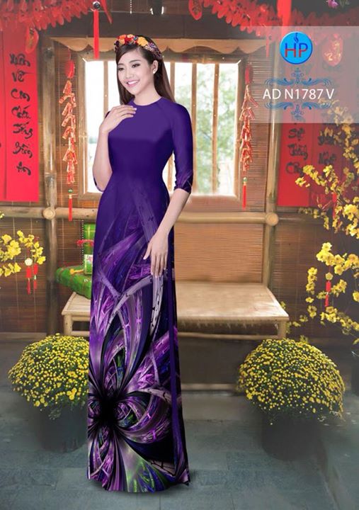 Vải áo dài Hoa ảo 3D AD N1787 31