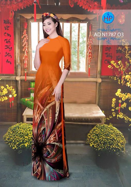 Vải áo dài Hoa ảo 3D AD N1787 34