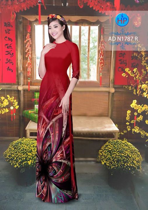 Vải áo dài Hoa ảo 3D AD N1787 36