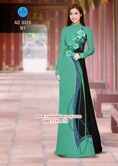 1515074118 337 vai ao dai hoa hong xanh 3d dep long lay ad