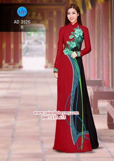 1515074235 36 vai ao dai hoa hong xanh 3d dep long lay ad