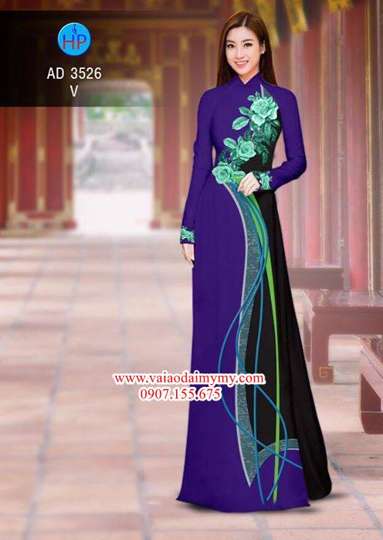 1515074237 222 vai ao dai hoa hong xanh 3d dep long lay ad