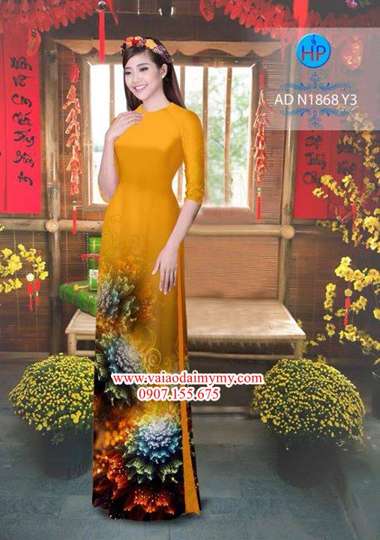 Vải áo dài Hoa ảo 3D AD N1868 27