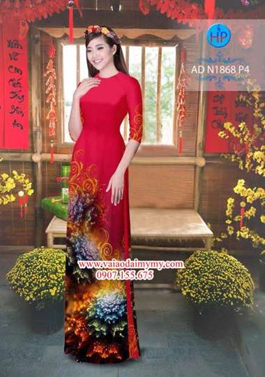 Vải áo dài Hoa ảo 3D AD N1868 28