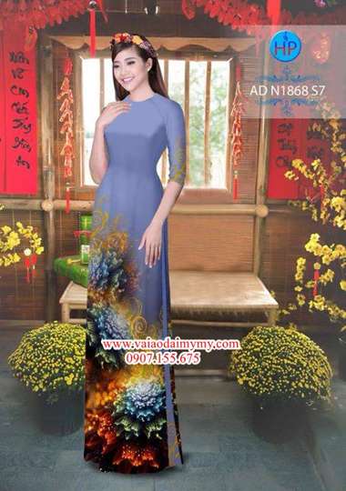 Vải áo dài Hoa ảo 3D AD N1868 29