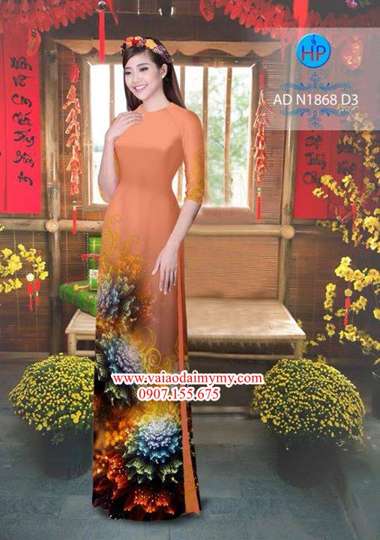 Vải áo dài Hoa ảo 3D AD N1868 30