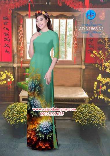 Vải áo dài Hoa ảo 3D AD N1868 31