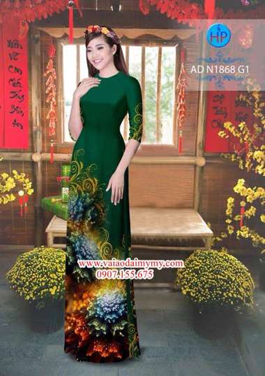 Vải áo dài Hoa ảo 3D AD N1868 33
