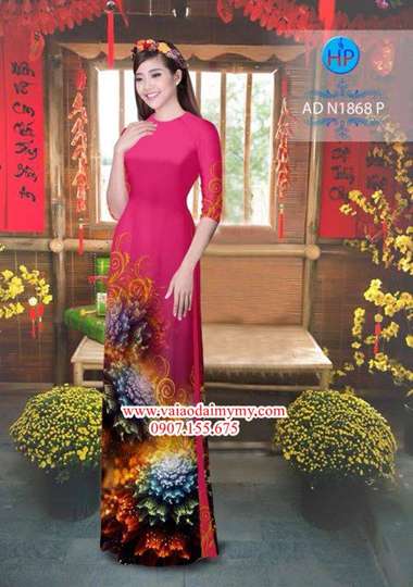 Vải áo dài Hoa ảo 3D AD N1868 35