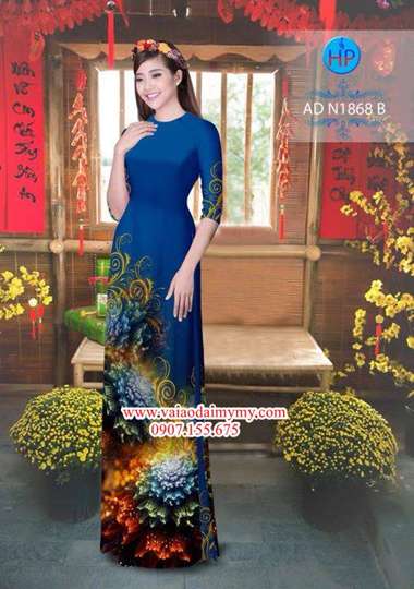 Vải áo dài Hoa ảo 3D AD N1868 36
