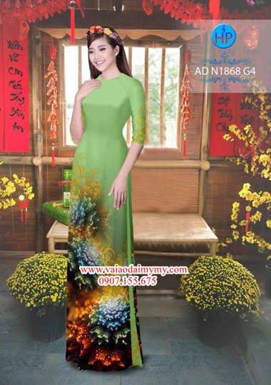 Vải áo dài Hoa ảo 3D AD N1868 37
