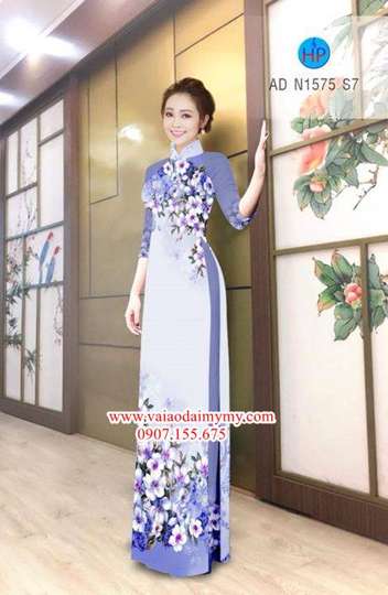 Vải áo dài Hoa in 3D đẹp AD N1575 29