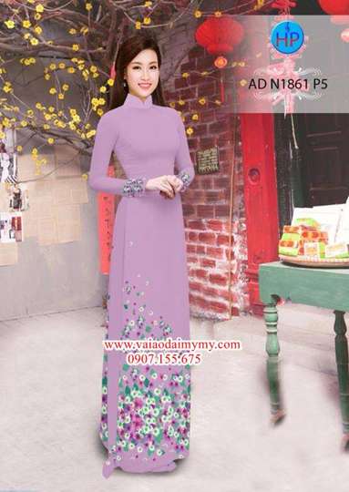 Vải áo dài Hoa cúc nhỏ xinh AD N1861 28