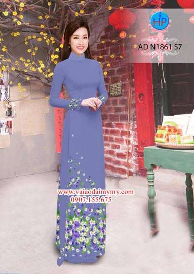 Vải áo dài Hoa cúc nhỏ xinh AD N1861 31
