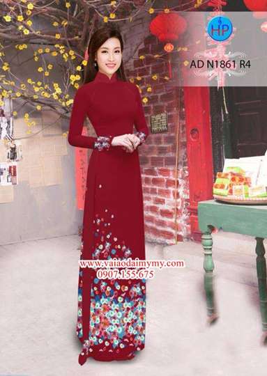 Vải áo dài Hoa cúc nhỏ xinh AD N1861 30