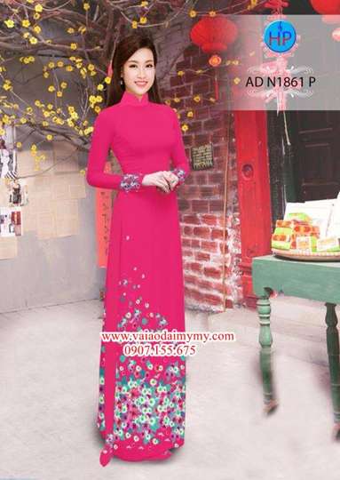 Vải áo dài Hoa cúc nhỏ xinh AD N1861 35
