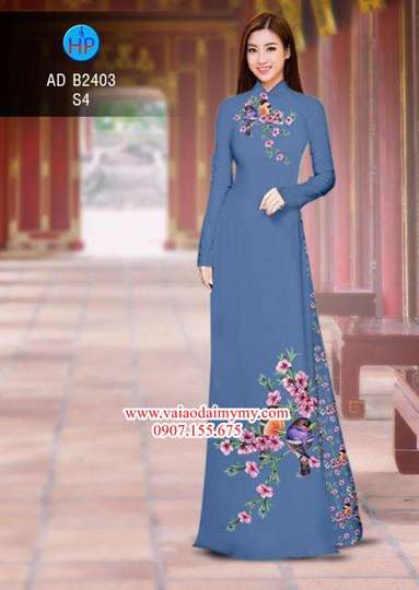 1515595790 336 vai ao dai chim tren canh hoa dao mua xuan ad