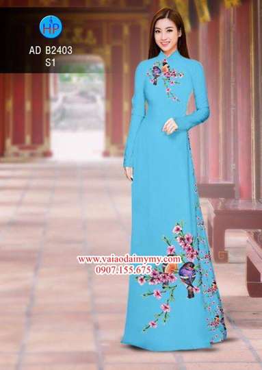 1515595790 992 vai ao dai chim tren canh hoa dao mua xuan ad