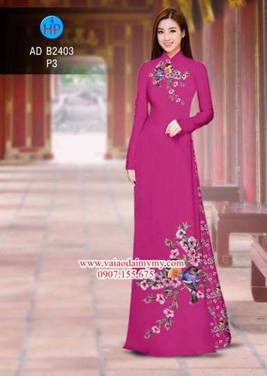 1515595792 256 vai ao dai chim tren canh hoa dao mua xuan ad