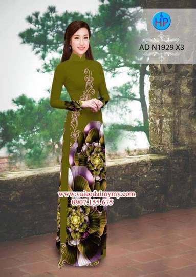 Vải áo dài Hoa ảo 3D đẹp nổi trội AD N1929 27