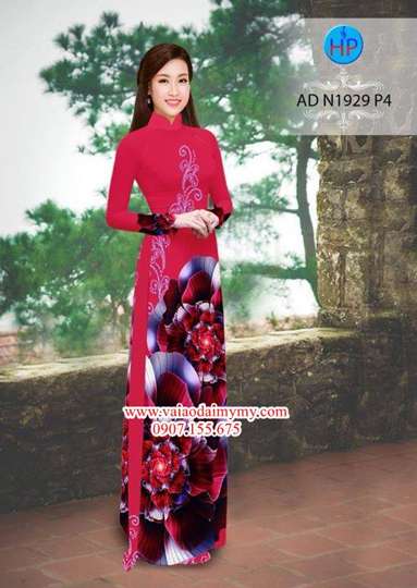 Vải áo dài Hoa ảo 3D đẹp nổi trội AD N1929 28