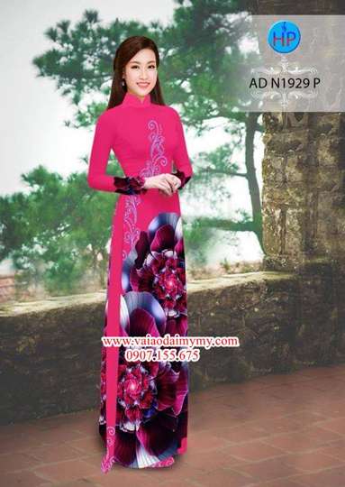 Vải áo dài Hoa ảo 3D đẹp nổi trội AD N1929 30