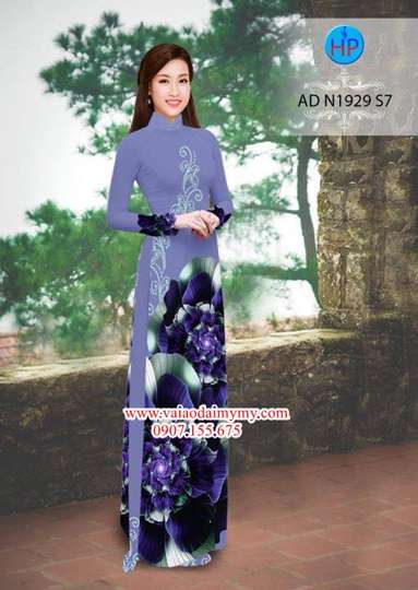 Vải áo dài Hoa ảo 3D đẹp nổi trội AD N1929 29