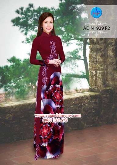 Vải áo dài Hoa ảo 3D đẹp nổi trội AD N1929 33