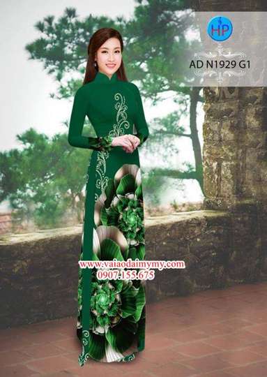 Vải áo dài Hoa ảo 3D đẹp nổi trội AD N1929 35