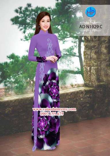 Vải áo dài Hoa ảo 3D đẹp nổi trội AD N1929 37