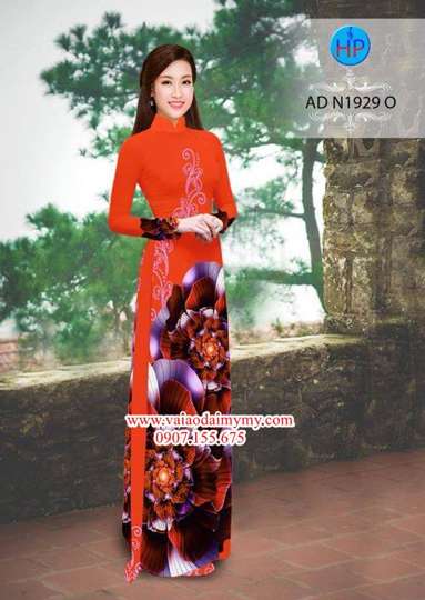 Vải áo dài Hoa ảo 3D đẹp nổi trội AD N1929 36