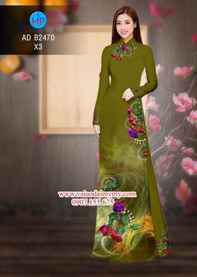 Vải áo dài Hoa in 3D AD B2470 26