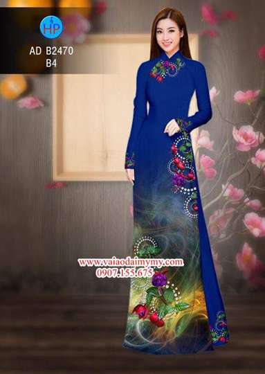 Vải áo dài Hoa in 3D AD B2470 30