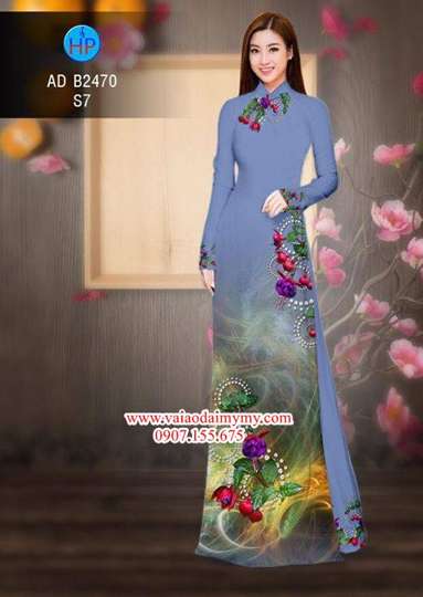 Vải áo dài Hoa in 3D AD B2470 31