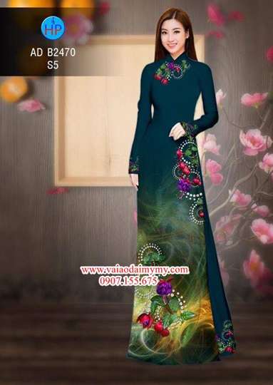 Vải áo dài Hoa in 3D AD B2470 36
