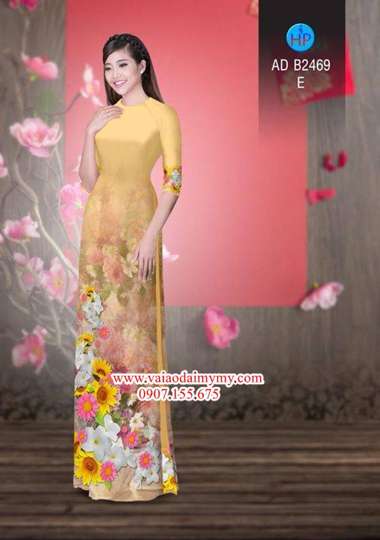 Vải áo dài Hoa in 3D AD B2469 26