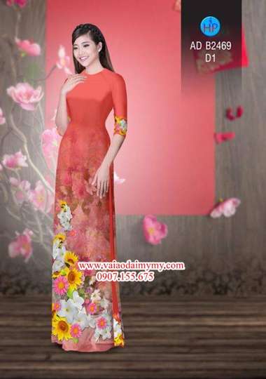 Vải áo dài Hoa in 3D AD B2469 27